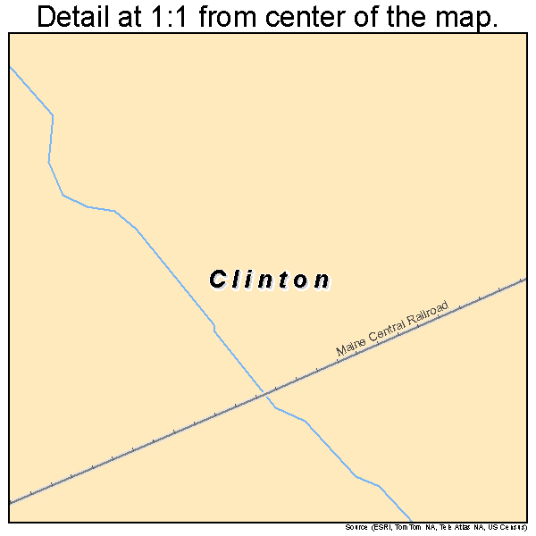 Clinton, Maine road map detail