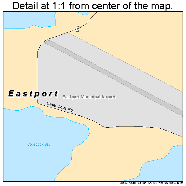 Eastport, Maine road map detail