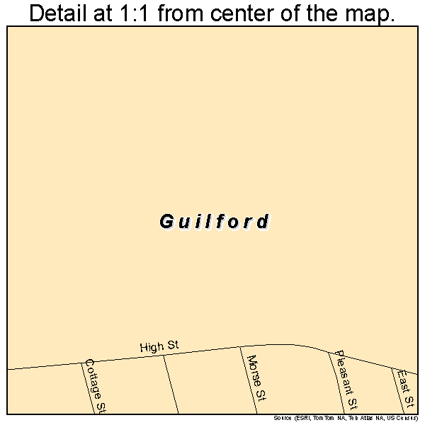 Guilford, Maine road map detail