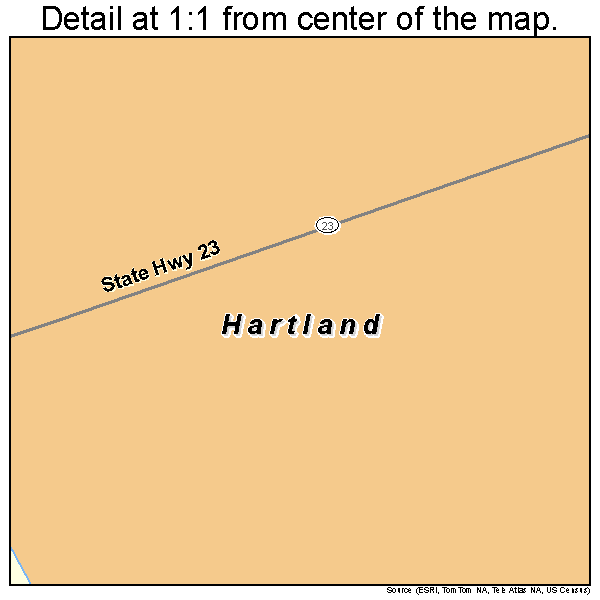 Hartland, Maine road map detail