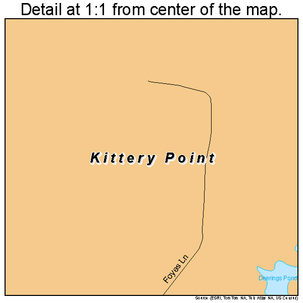 Kittery Point, Maine road map detail