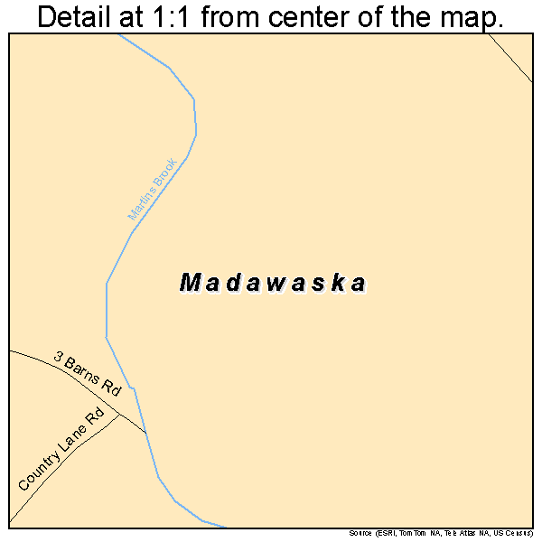 Madawaska, Maine road map detail