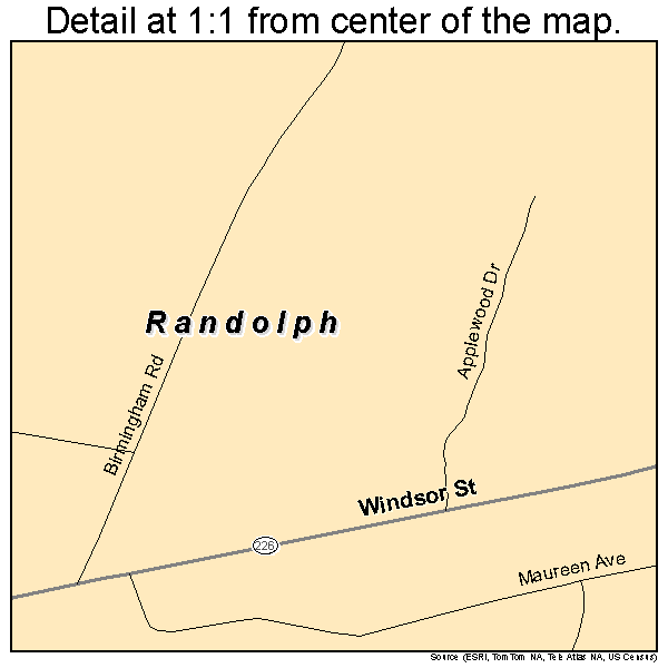 Randolph, Maine road map detail