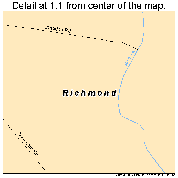 Richmond, Maine road map detail
