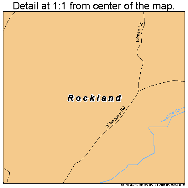 Rockland, Maine road map detail