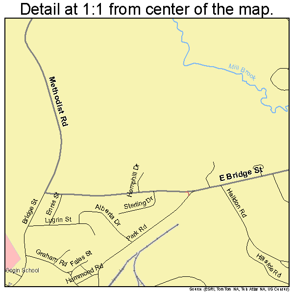 Westbrook, Maine road map detail