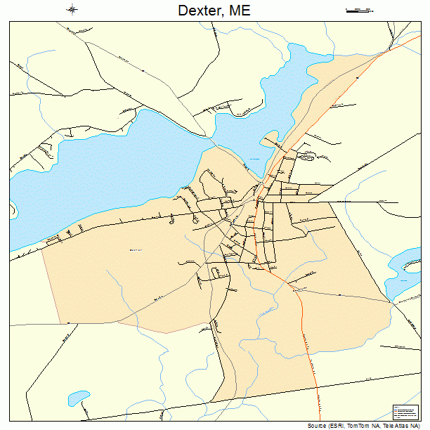 Dexter, ME street map