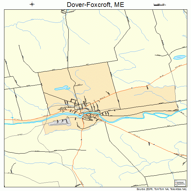 Dover-Foxcroft, ME street map