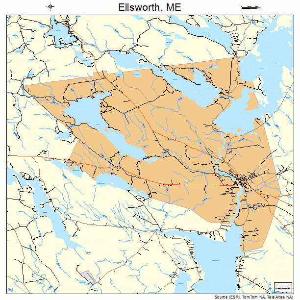 Ellsworth, ME street map