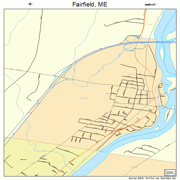 Fairfield, ME street map