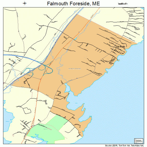 Falmouth Foreside, ME street map