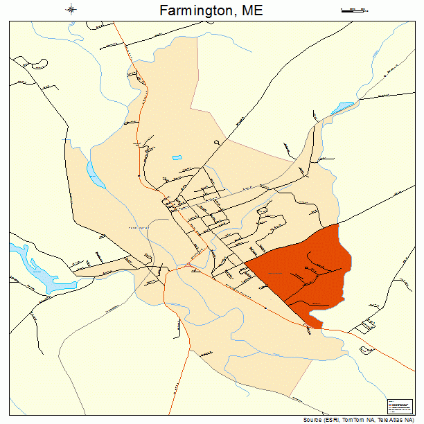 Farmington, ME street map