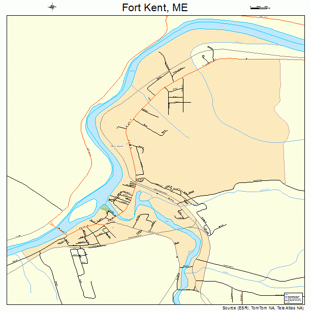 Fort Kent, ME street map