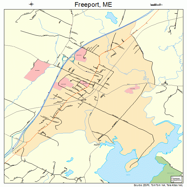 Freeport, ME street map