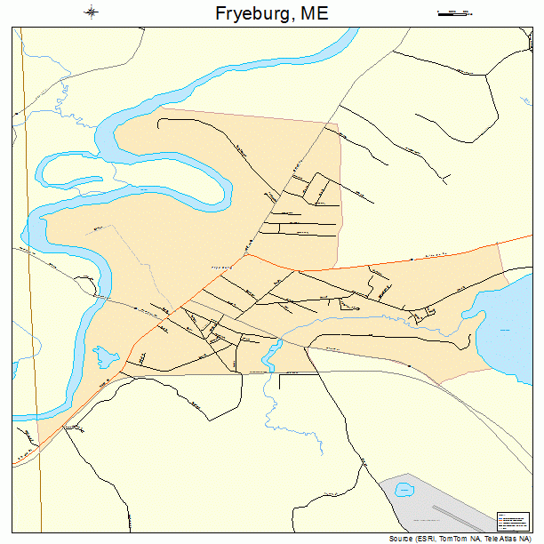 Fryeburg, ME street map