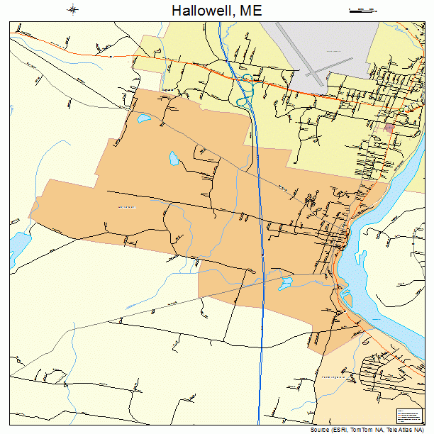 Hallowell, ME street map