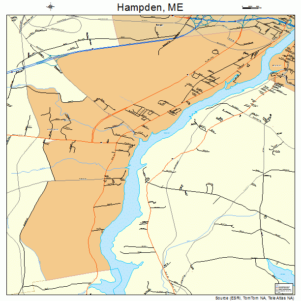 Hampden, ME street map