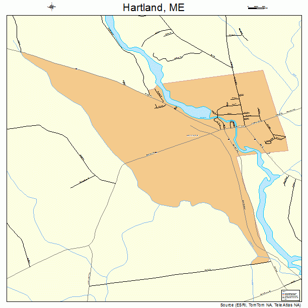 Hartland, ME street map