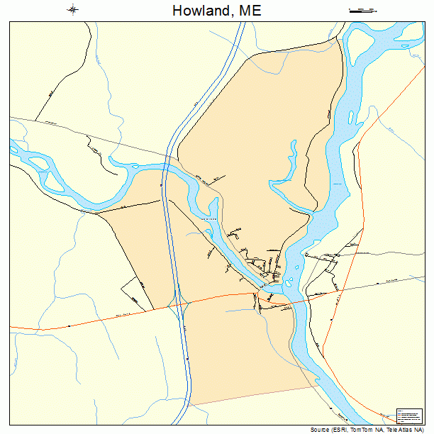 Howland, ME street map