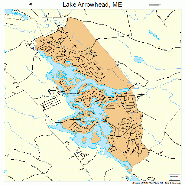 Lake Arrowhead, ME street map