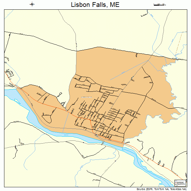 Lisbon Falls, ME street map