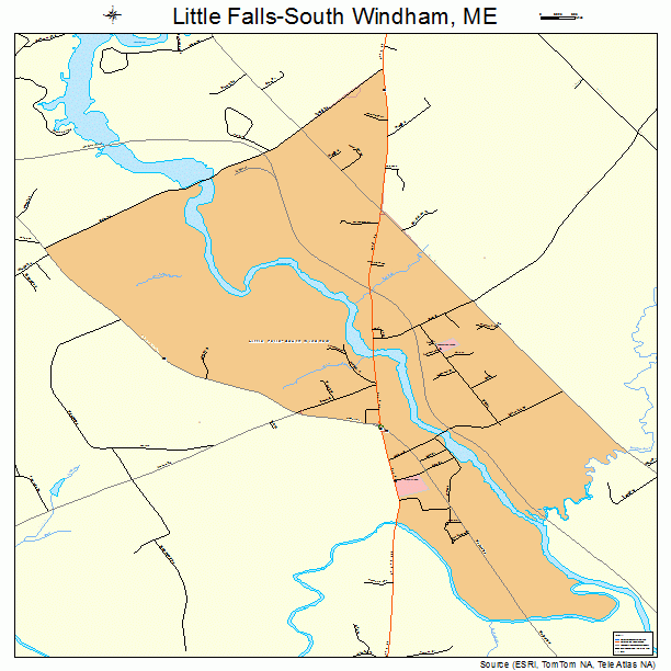 Little Falls-South Windham, ME street map