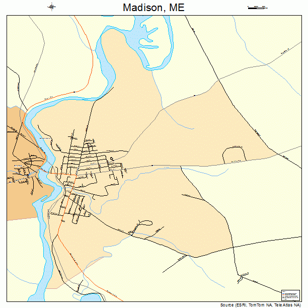 Madison, ME street map