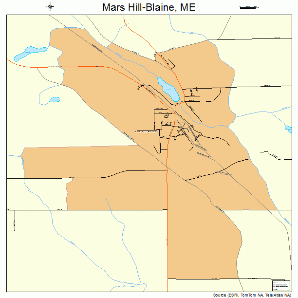 Mars Hill-Blaine, ME street map