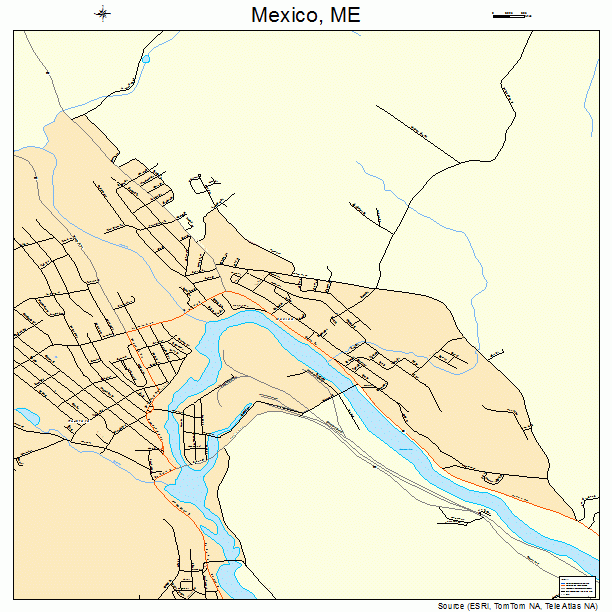 Mexico, ME street map