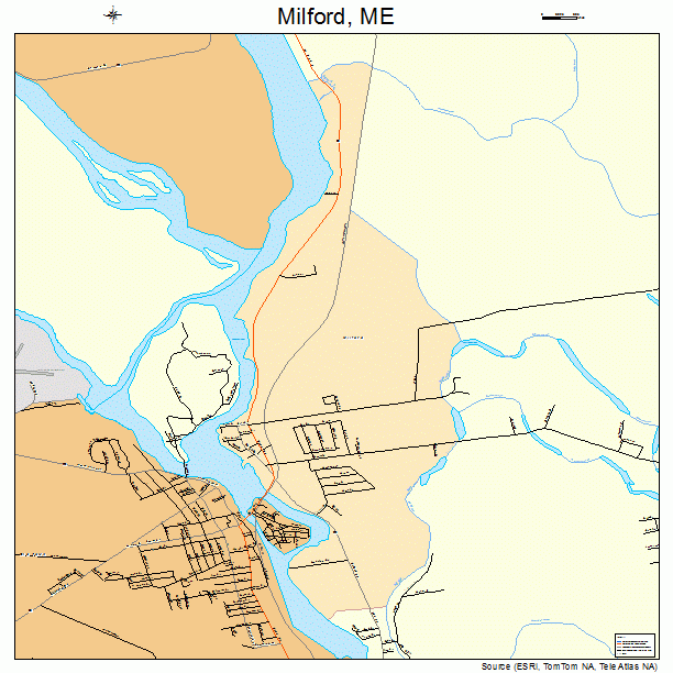 Milford, ME street map