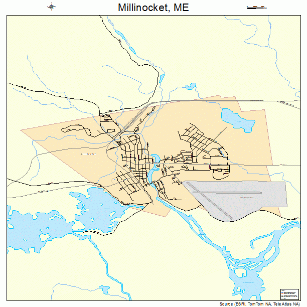 Millinocket, ME street map