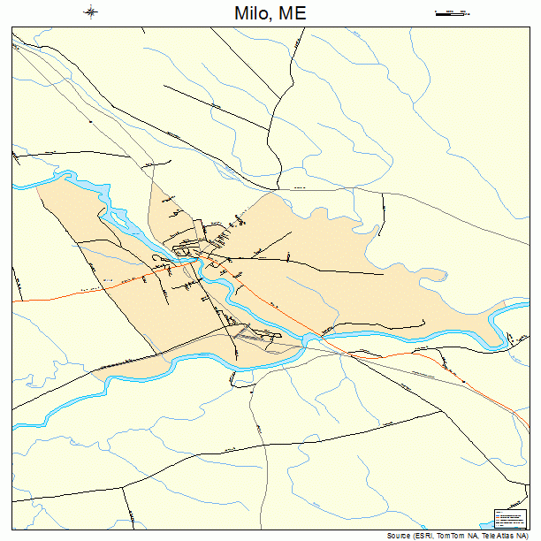 Milo, ME street map