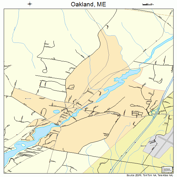 Oakland, ME street map