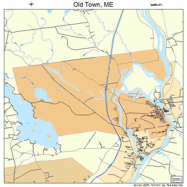 Old Town, ME street map