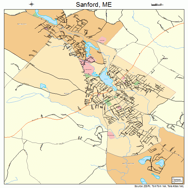 Sanford, ME street map