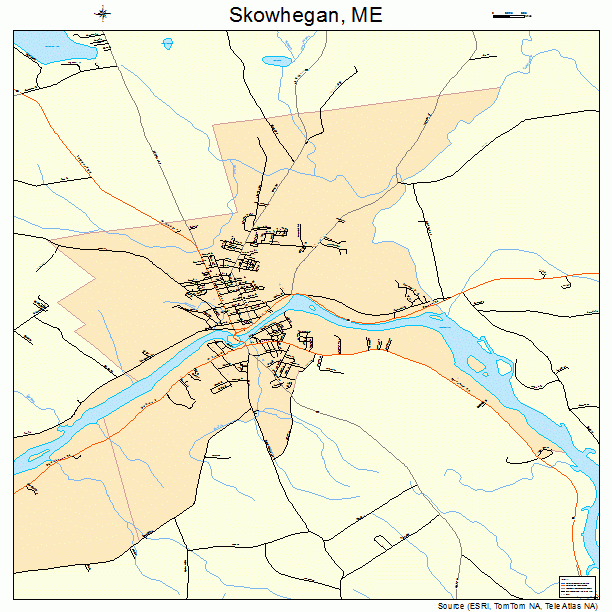 Skowhegan, ME street map