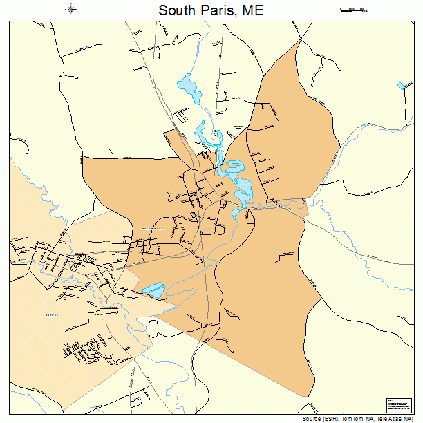 South Paris, ME street map