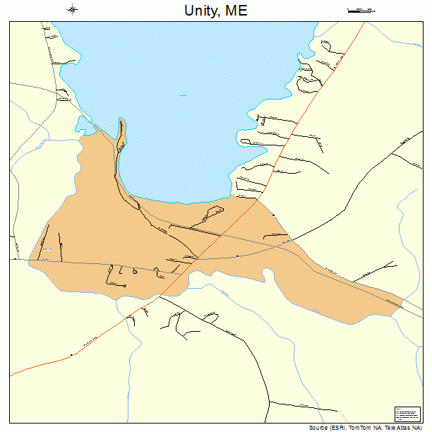 Unity, ME street map