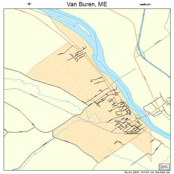 Van Buren, ME street map