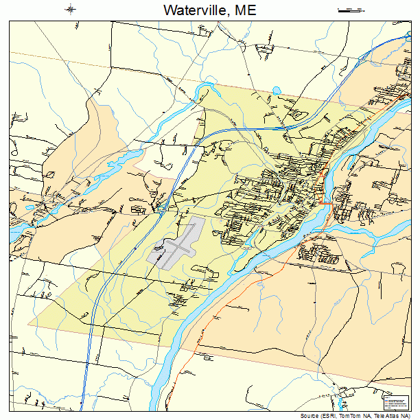 Waterville, ME street map