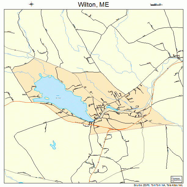 Wilton, ME street map