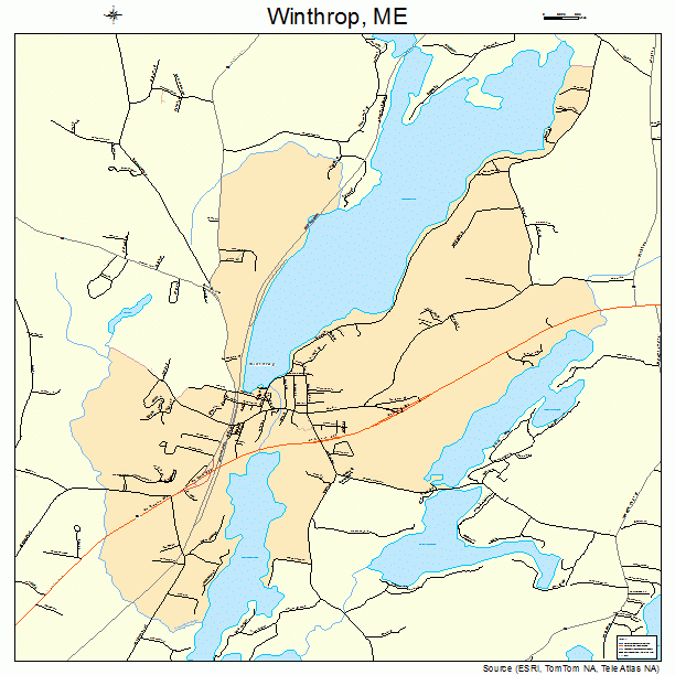 Winthrop, ME street map