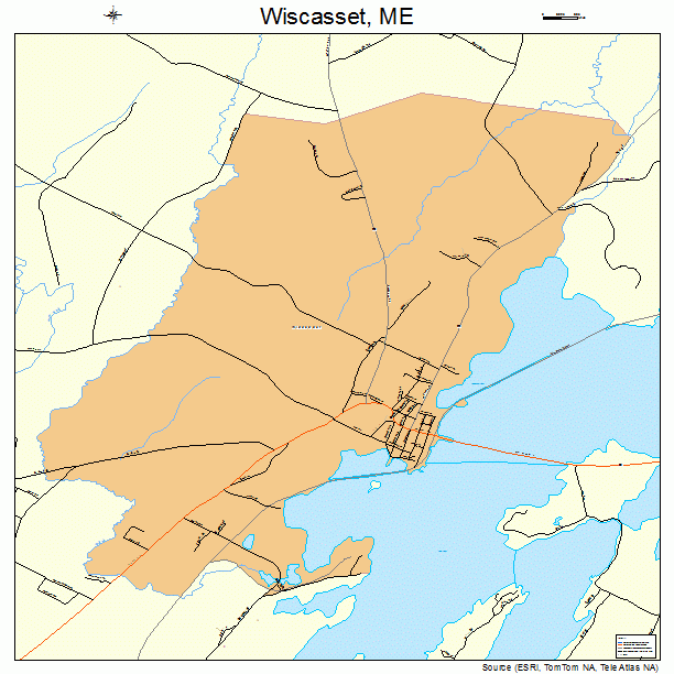 Wiscasset, ME street map