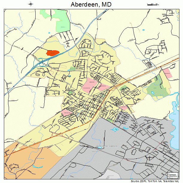 Aberdeen, MD street map