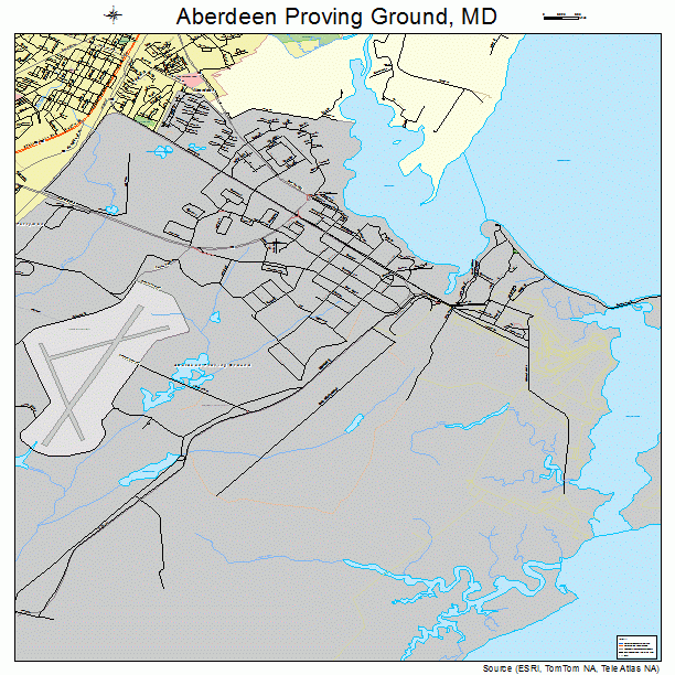 Aberdeen Proving Ground, MD street map