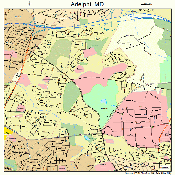 Adelphi, MD street map
