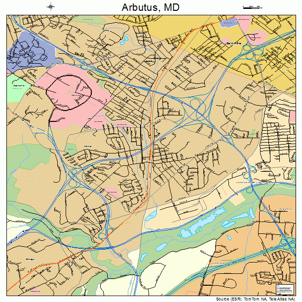 Arbutus, MD street map