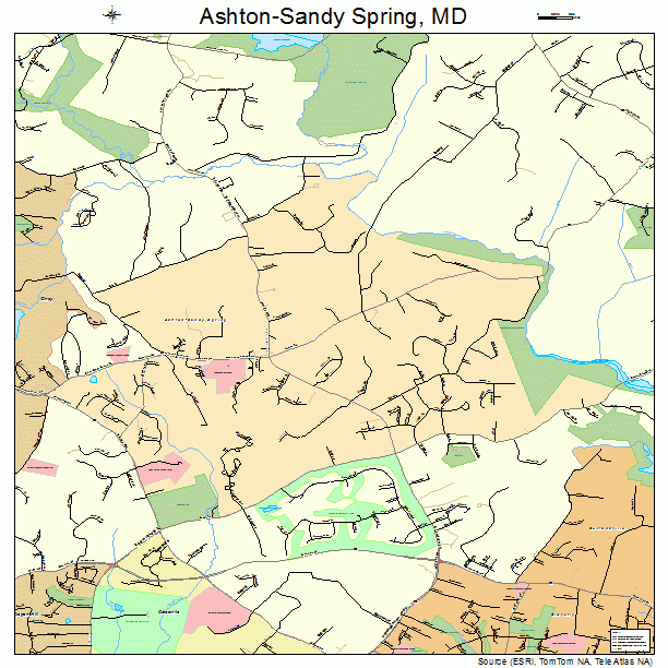 Ashton-Sandy Spring, MD street map