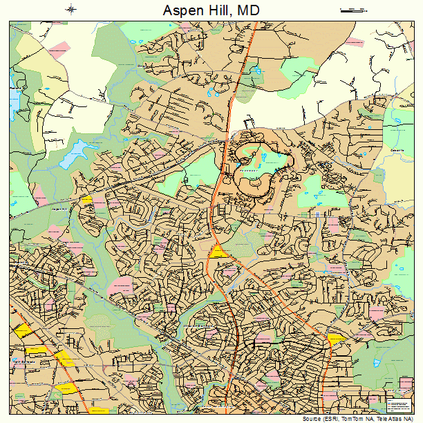 Aspen Hill, MD street map