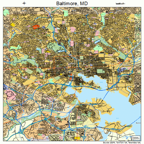 Baltimore, MD street map